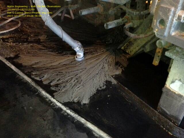 為解決傳送帶上的回運物料問題，技術(shù)人員安裝了 CleanScrape? 清掃器。(圖1)